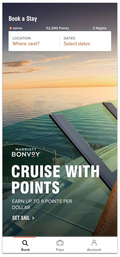 Marriott Bonvoy Cruise with Points mobile ad